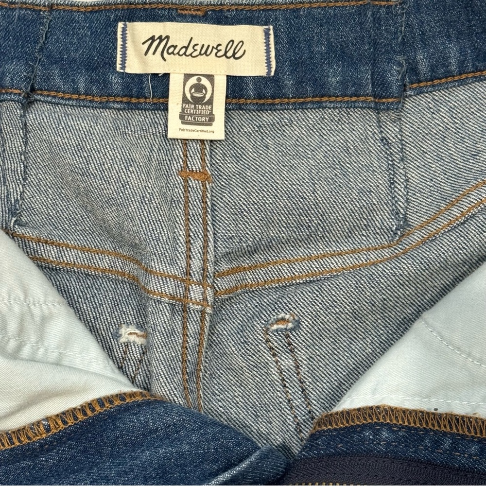 Madewell Perfect Vintage Jean Sz 28 High Rise Taper Dark Wash Altered Waist - Picture 8 of 10